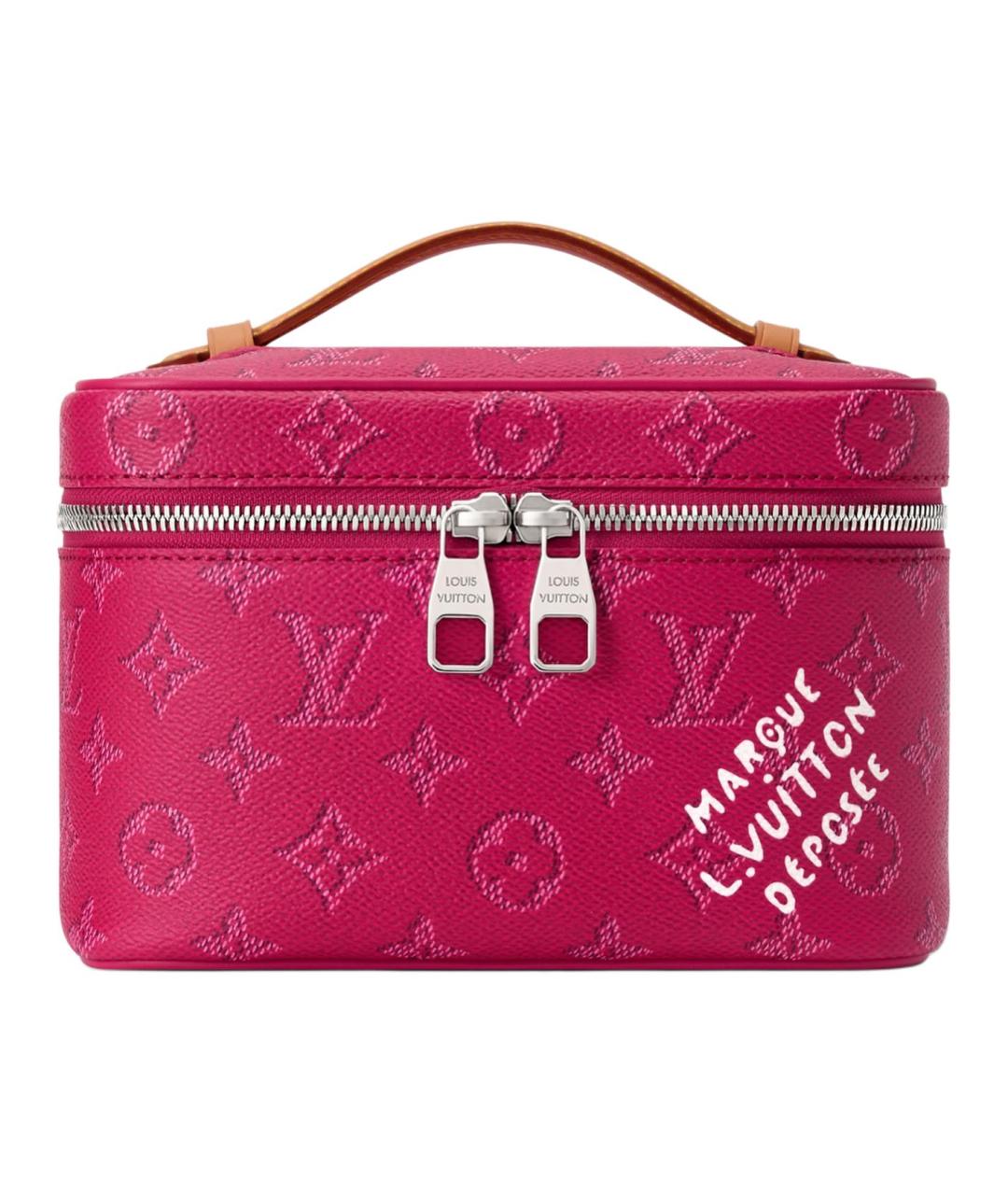 LOUIS VUITTON Розовая сумка через плечо из канвы, фото 6