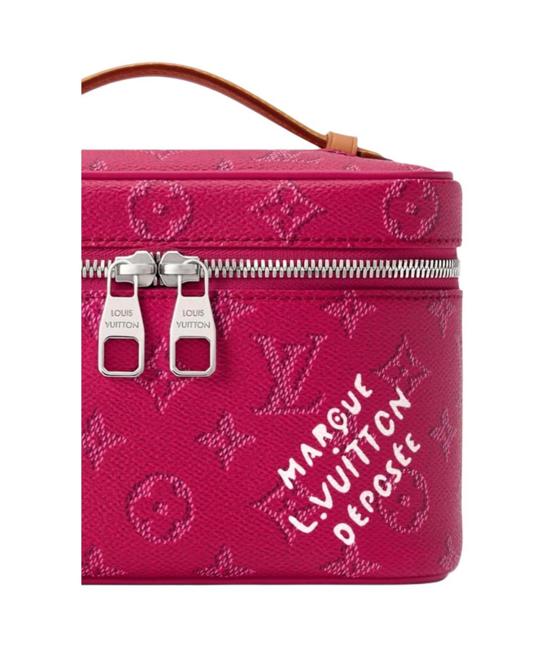 LOUIS VUITTON Розовая сумка через плечо из канвы, фото 5