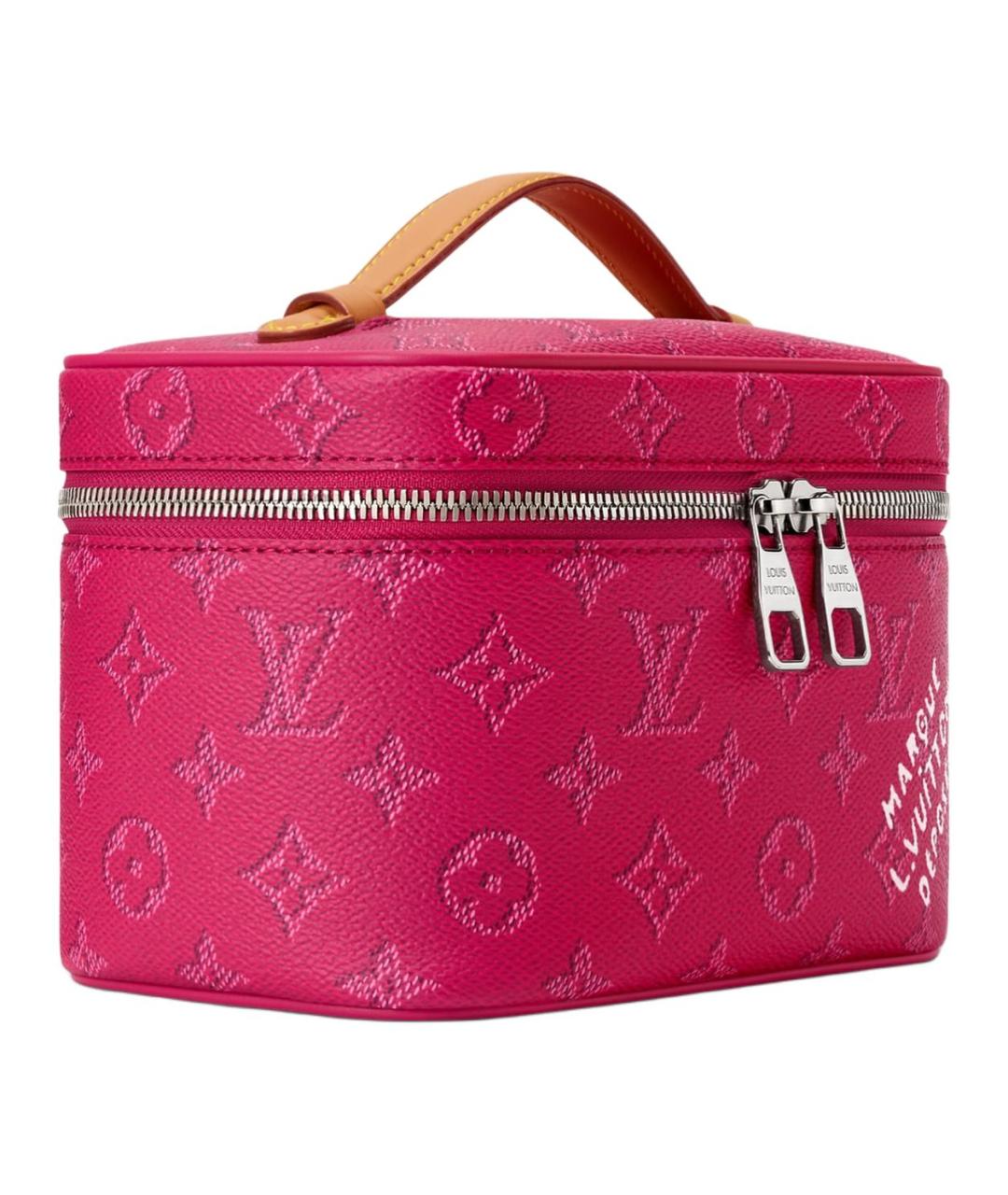 LOUIS VUITTON Розовая сумка через плечо из канвы, фото 2