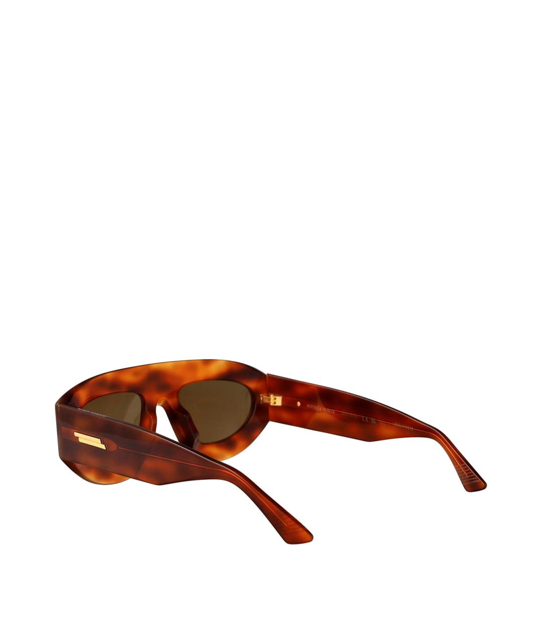 BOTTEGA VENETA Коричневые пластиковые солнцезащитные очки, фото 4