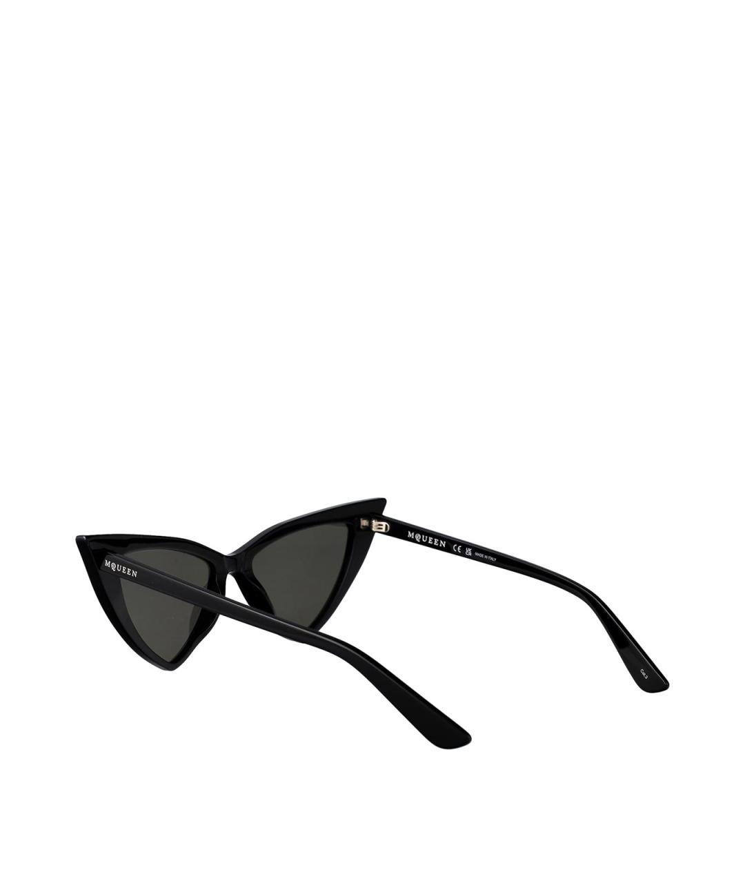 ALEXANDER MCQUEEN Черные пластиковые солнцезащитные очки, фото 4
