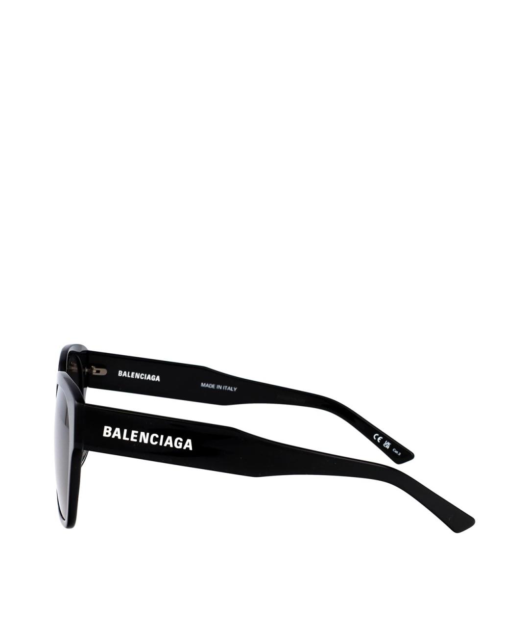 BALENCIAGA Черные пластиковые солнцезащитные очки, фото 3