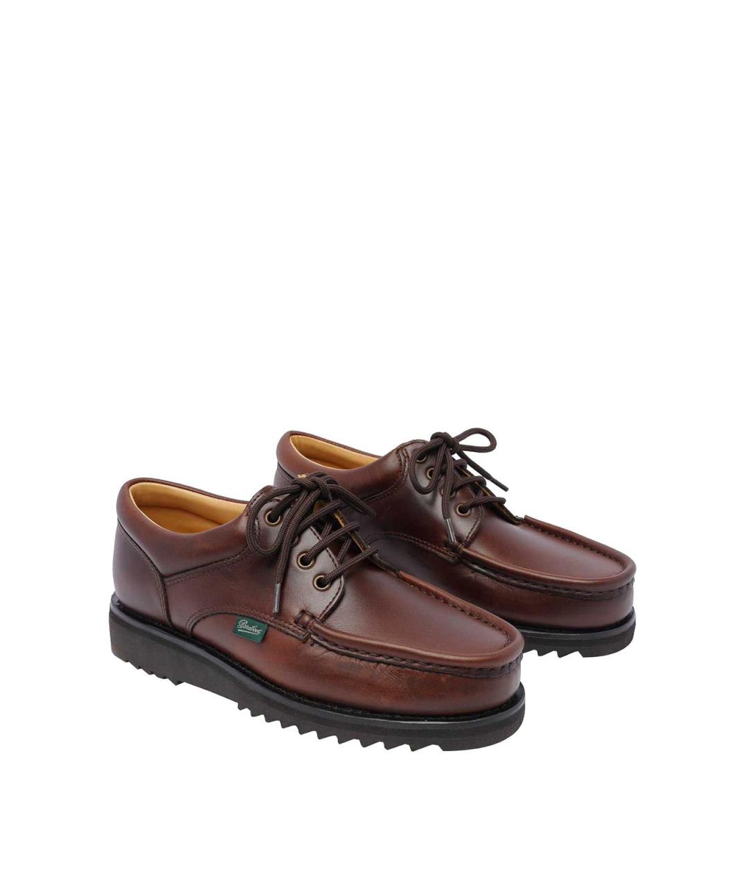 PARABOOT Коричневые кожаные низкие ботинки, фото 2