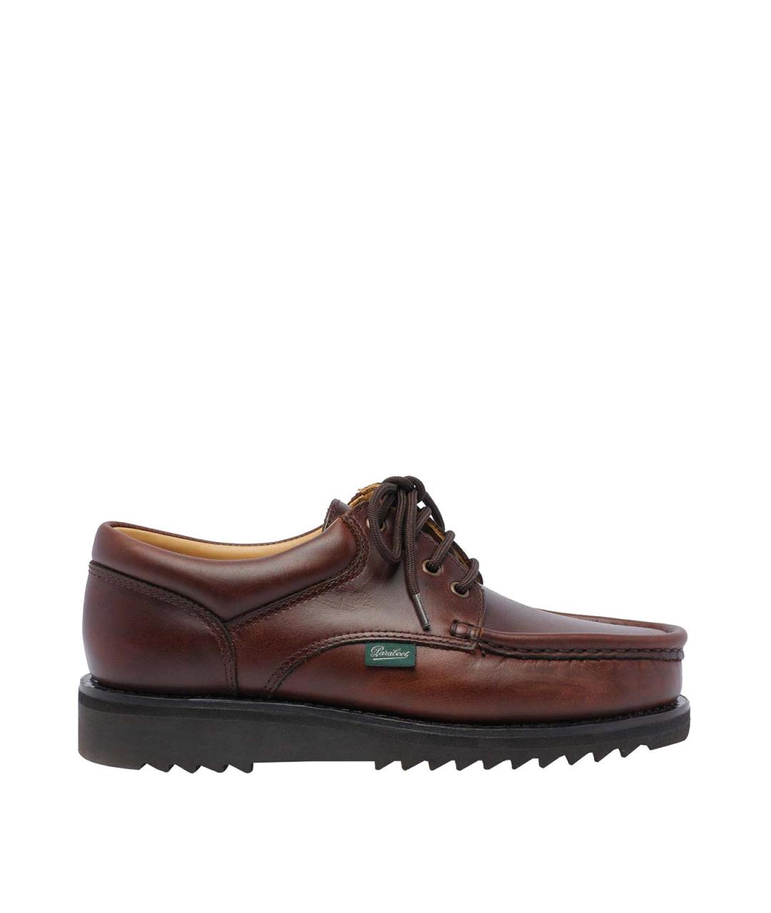 PARABOOT Коричневые кожаные низкие ботинки, фото 1
