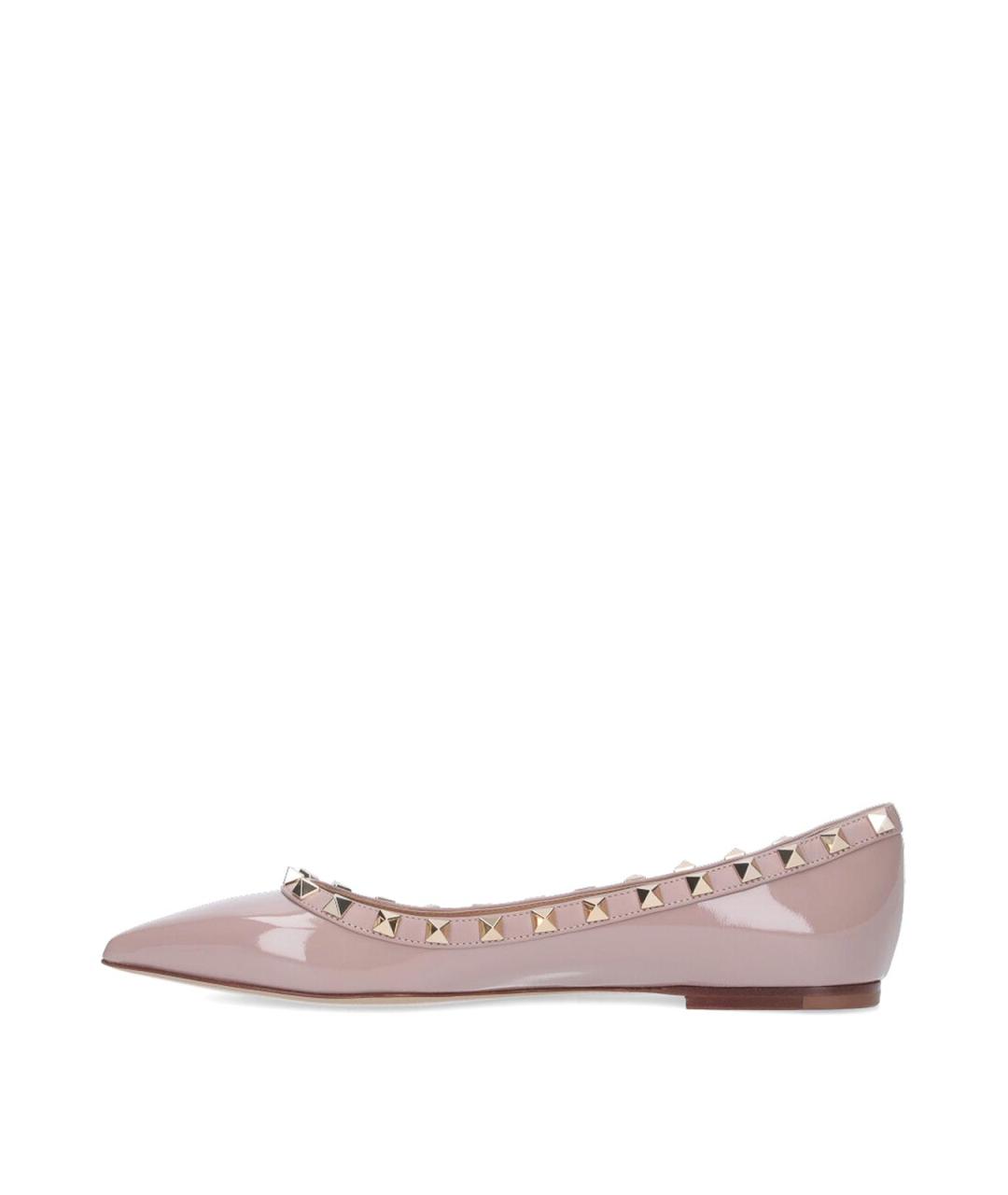 VALENTINO Розовые балетки из лакированной кожи, фото 3