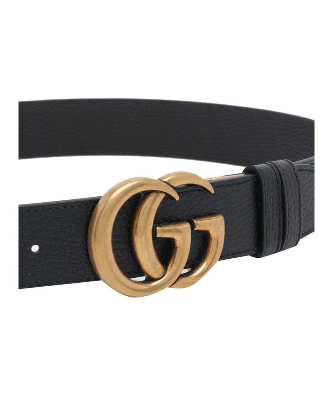 GUCCI Черный кожаный ремень, фото 2