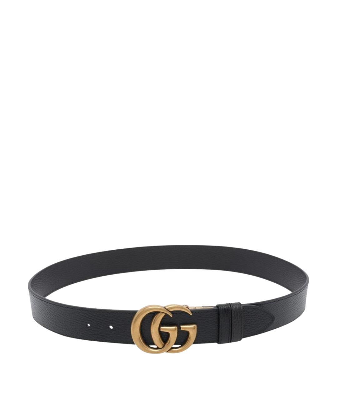 GUCCI Черный кожаный ремень, фото 1
