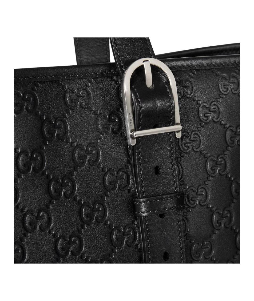 GUCCI Черная кожаная сумка через плечо, фото 4
