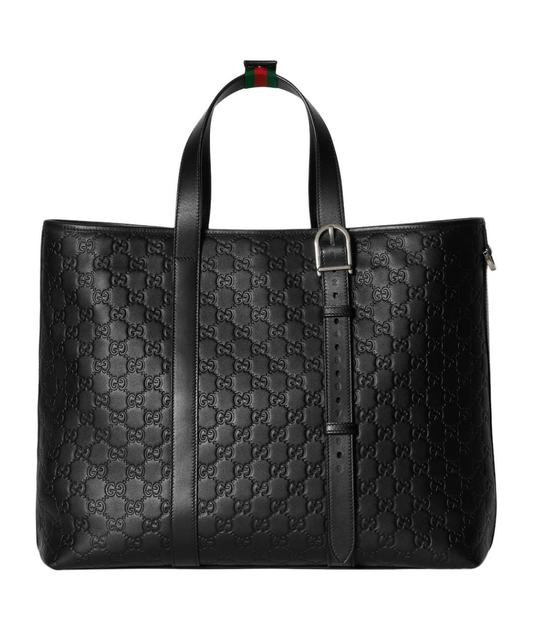 GUCCI Черная кожаная сумка через плечо, фото 1