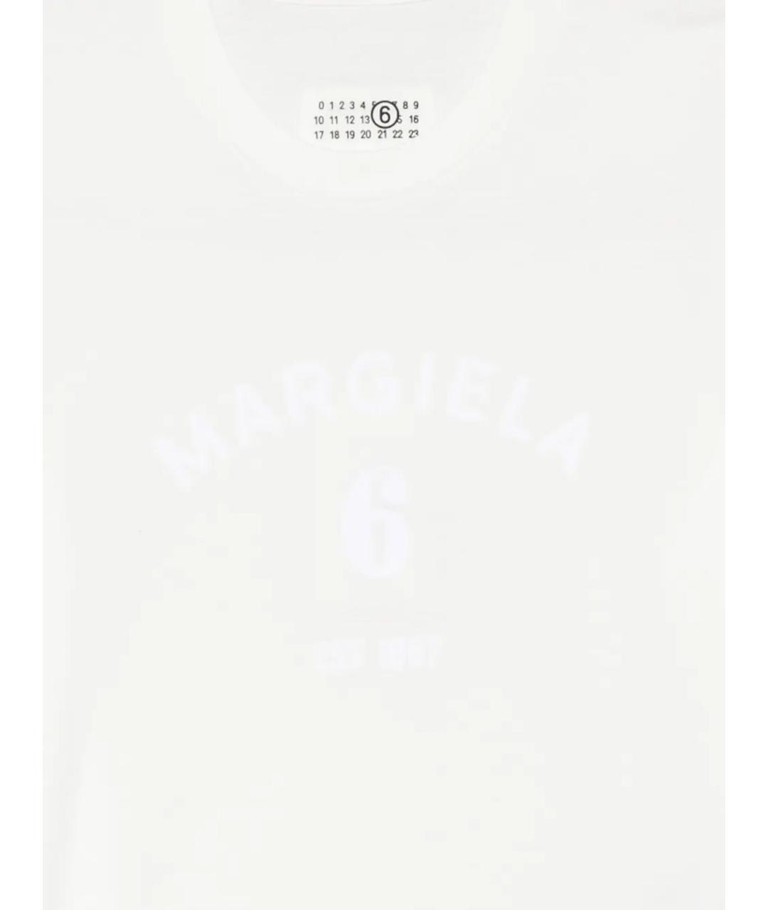 MM6 MAISON MARGIELA Белая хлопковая футболка, фото 2
