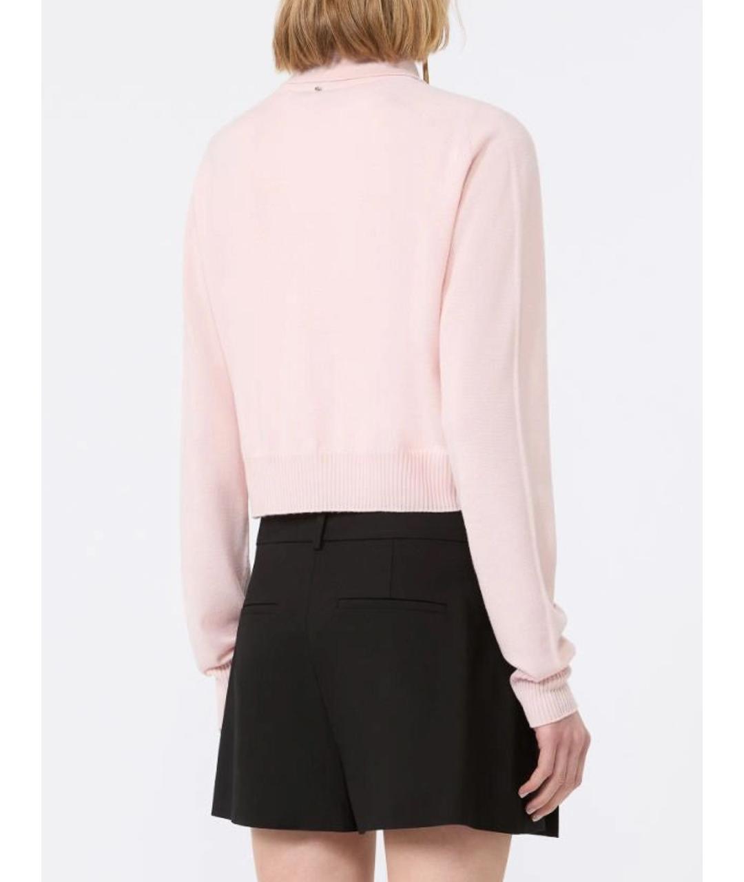 SPORTMAX Розовый шерстяной кардиган, фото 5