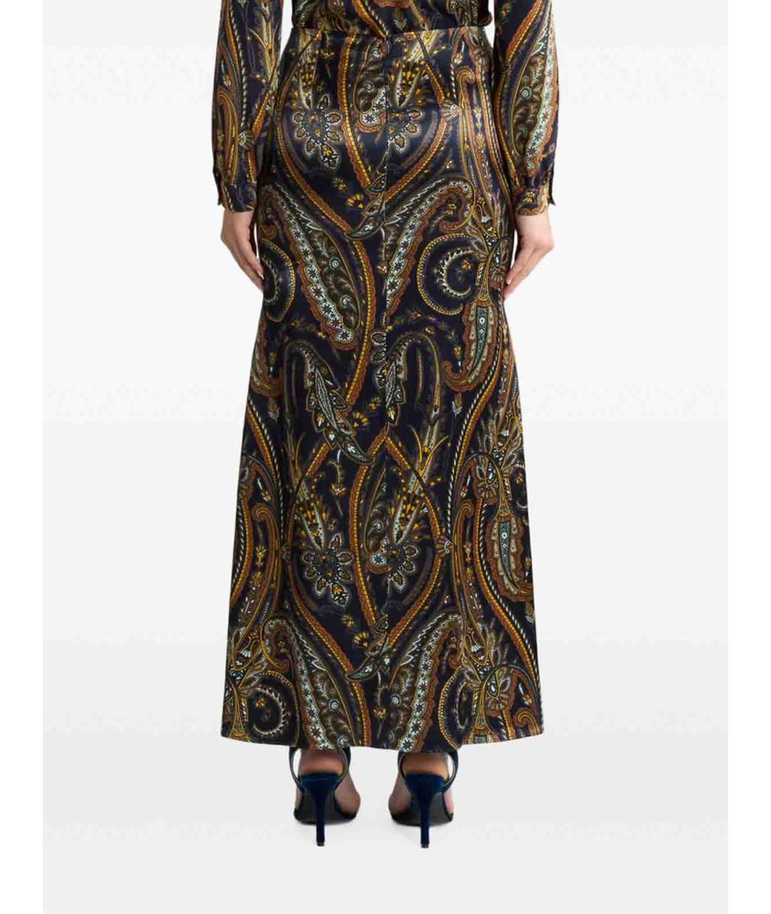 ETRO Мульти вискозная юбка макси, фото 3