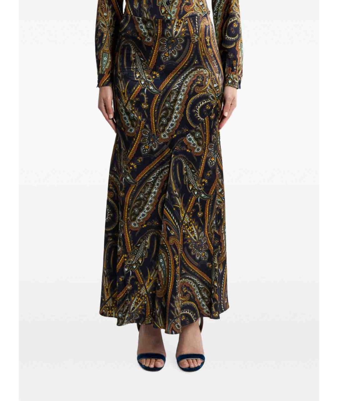 ETRO Мульти вискозная юбка макси, фото 5