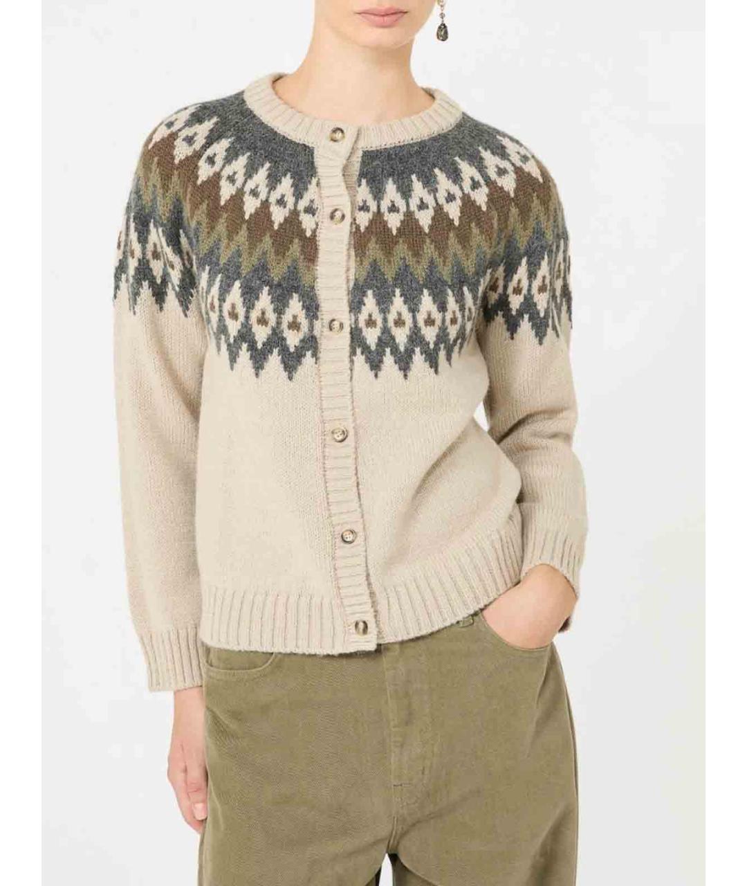 WEEKEND MAX MARA Мульти шерстяной кардиган, фото 3