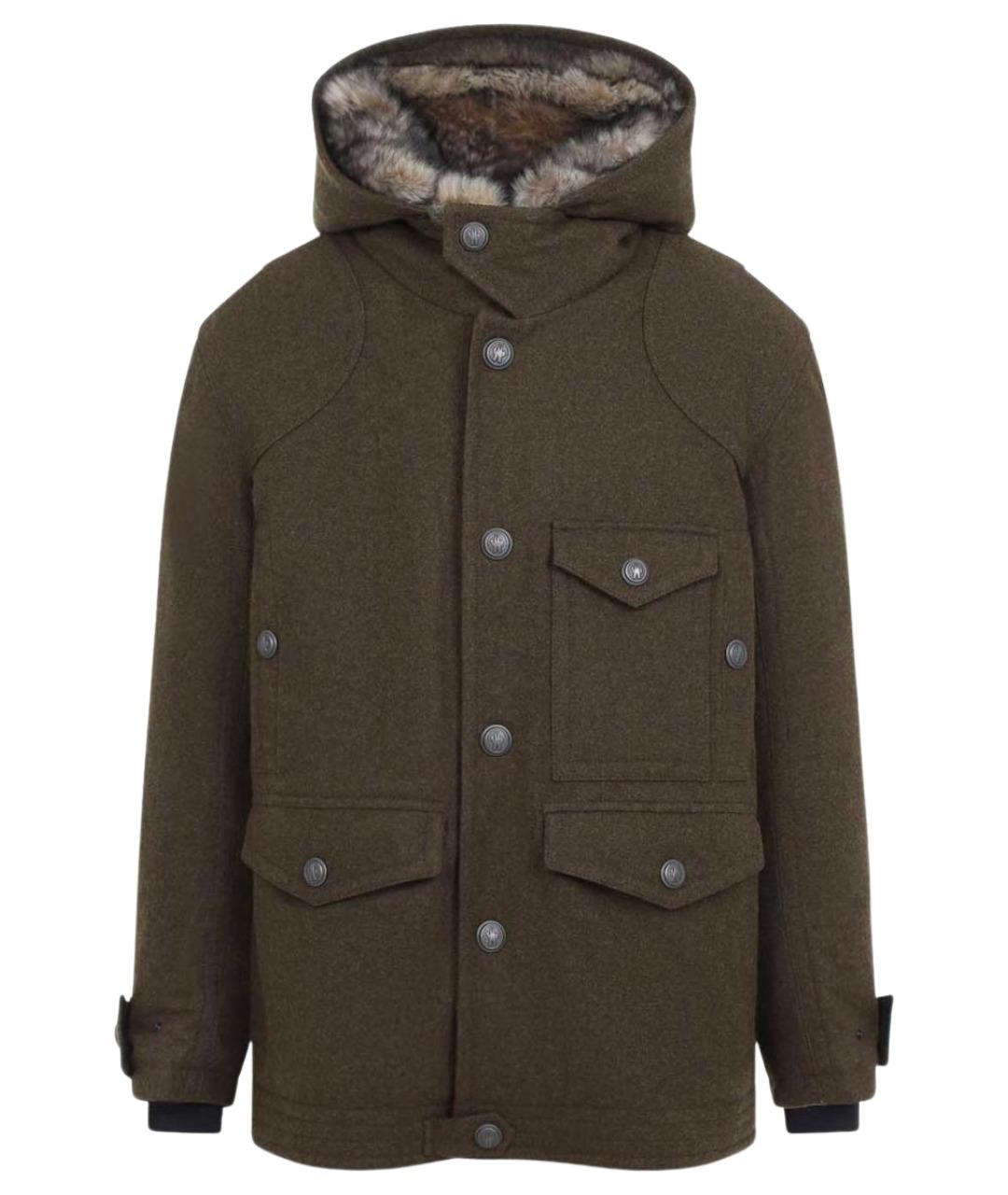 MONCLER Коричневая шерстяная куртка, фото 1