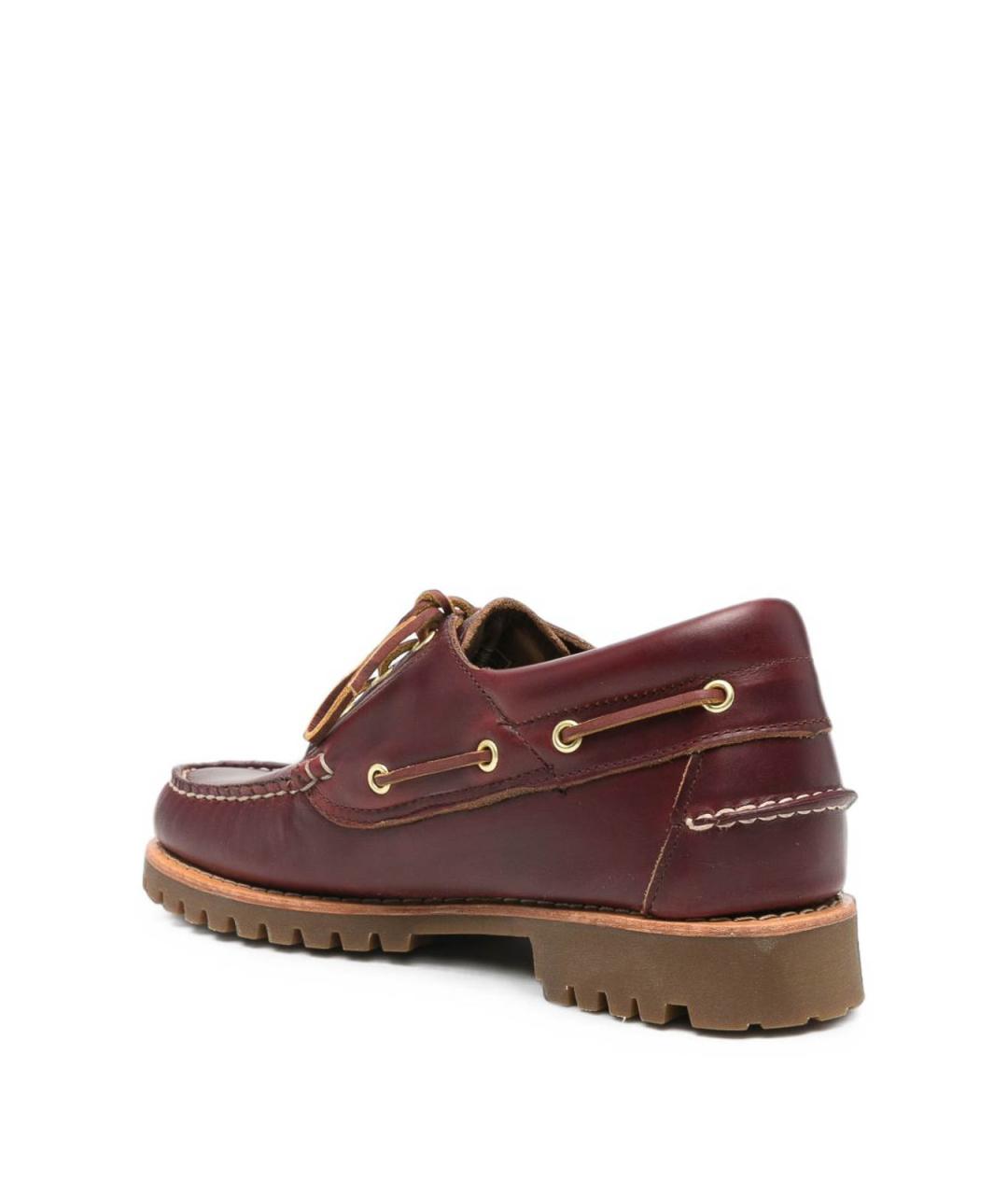 SEBAGO Бордовые кожаные низкие ботинки, фото 3
