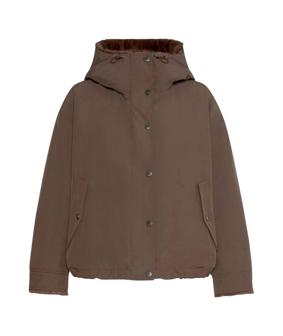 WEEKEND MAX MARA Коричневая полиэстеровая куртка, фото 1