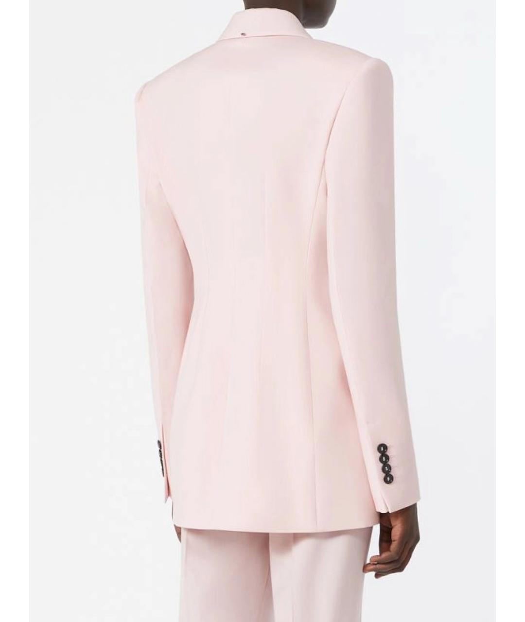 SPORTMAX Розовый шерстяной жакет/пиджак, фото 4