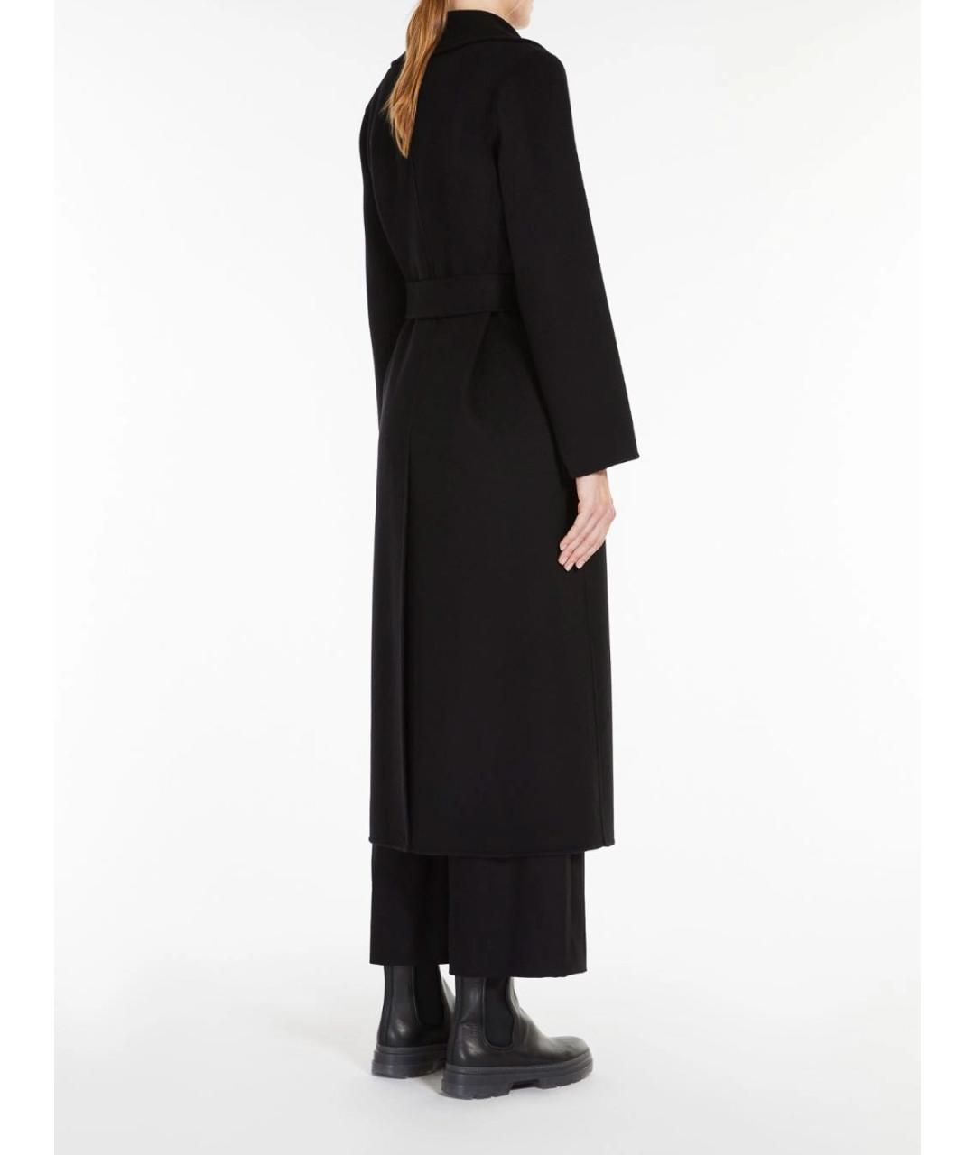 'S MAX MARA Черное шерстяное пальто, фото 4