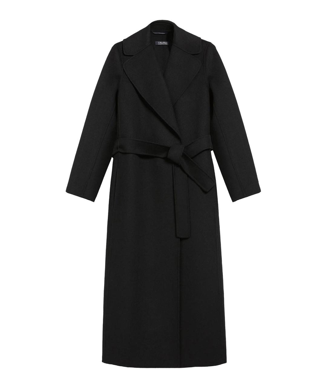 'S MAX MARA Черное шерстяное пальто, фото 1