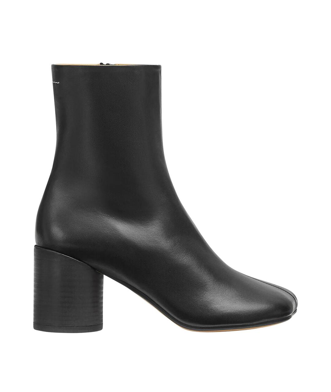 MM6 MAISON MARGIELA Черные кожаные ботильоны, фото 6