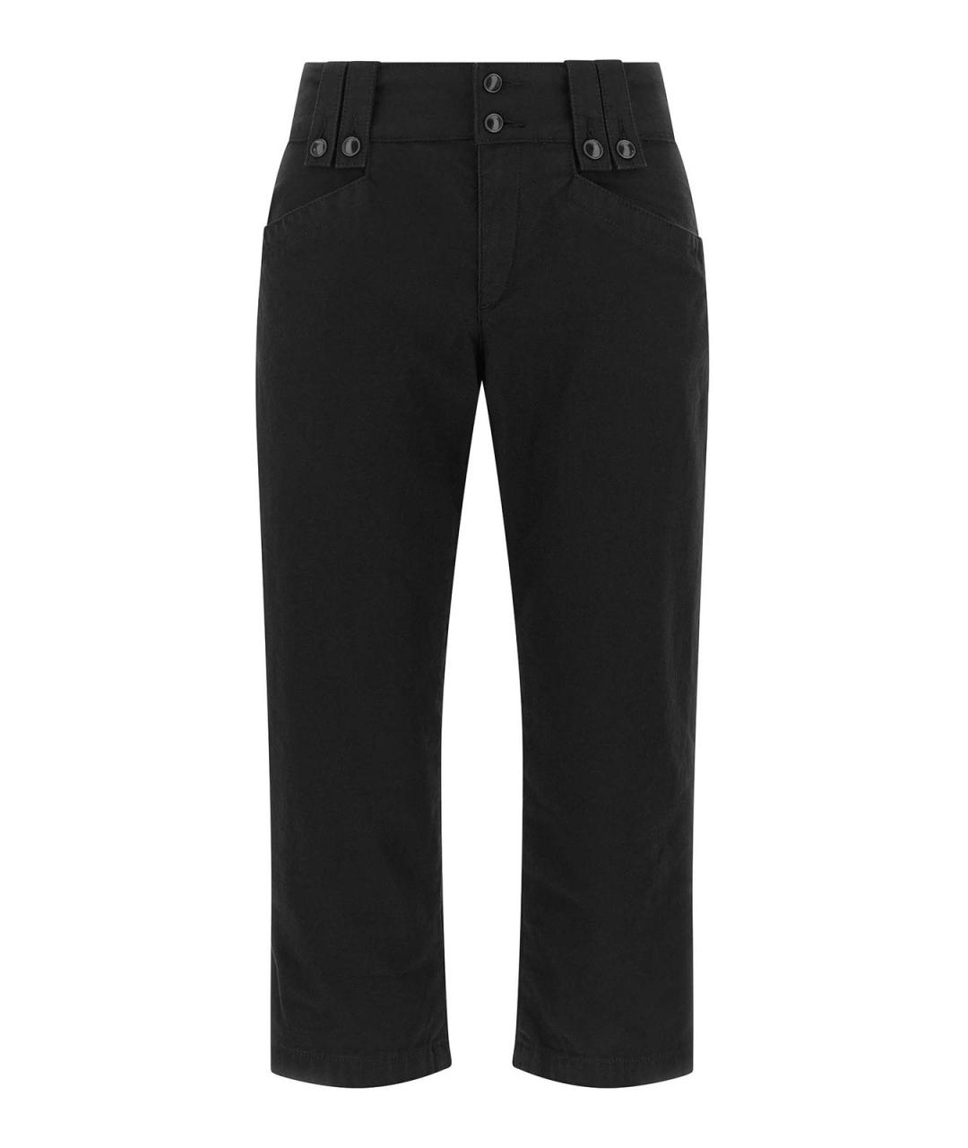 ISABEL MARANT Черные хлопковые прямые брюки, фото 1