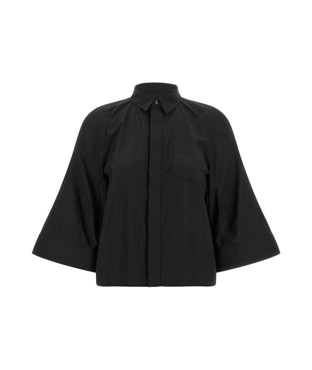 SACAI Черная хлопковая рубашка, фото 1