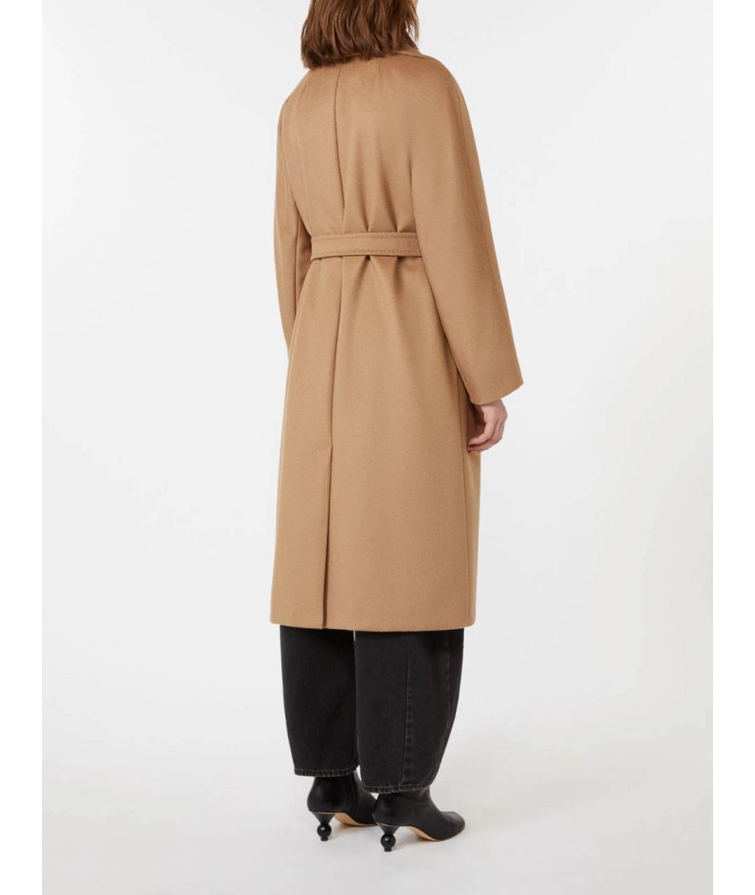 WEEKEND MAX MARA Бежевое шерстяное пальто, фото 4