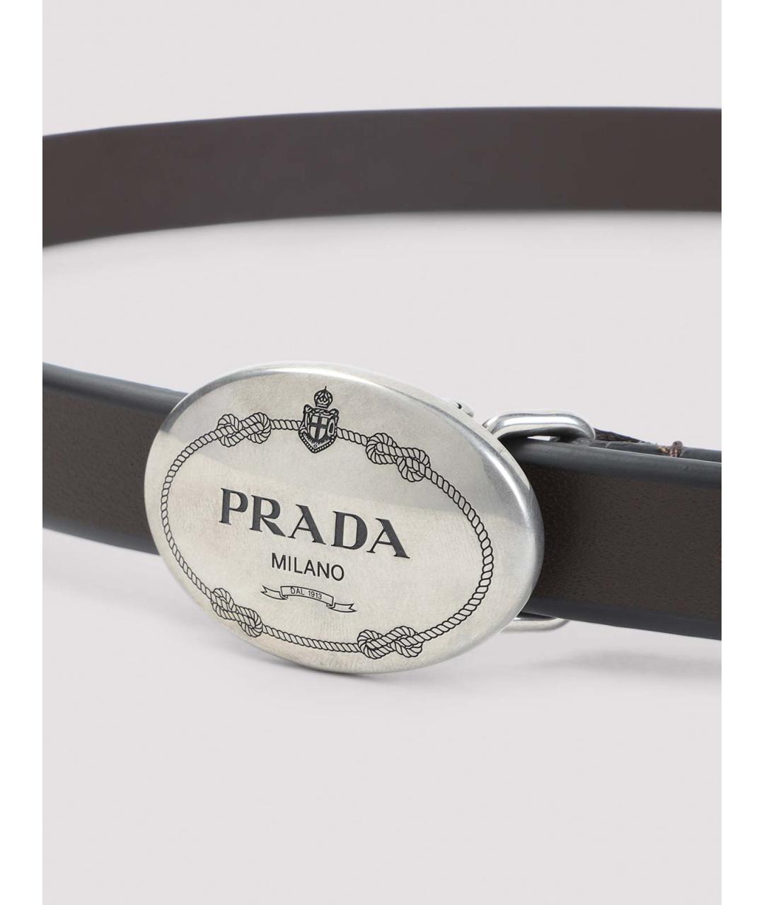 PRADA Коричневый кожаный ремень, фото 2