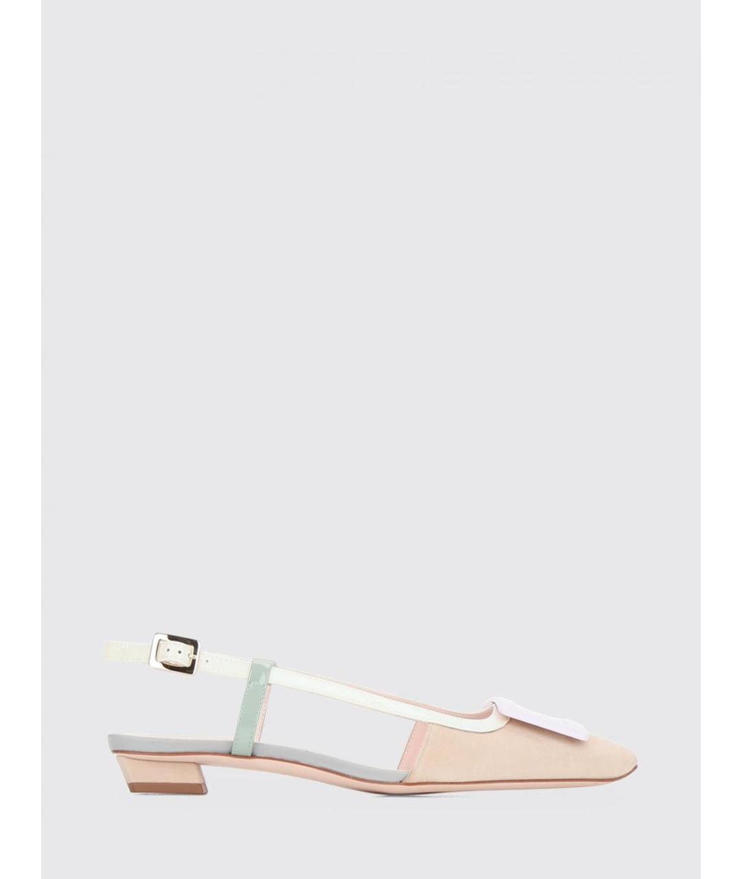 ROGER VIVIER Бежевые замшевые туфли, фото 4