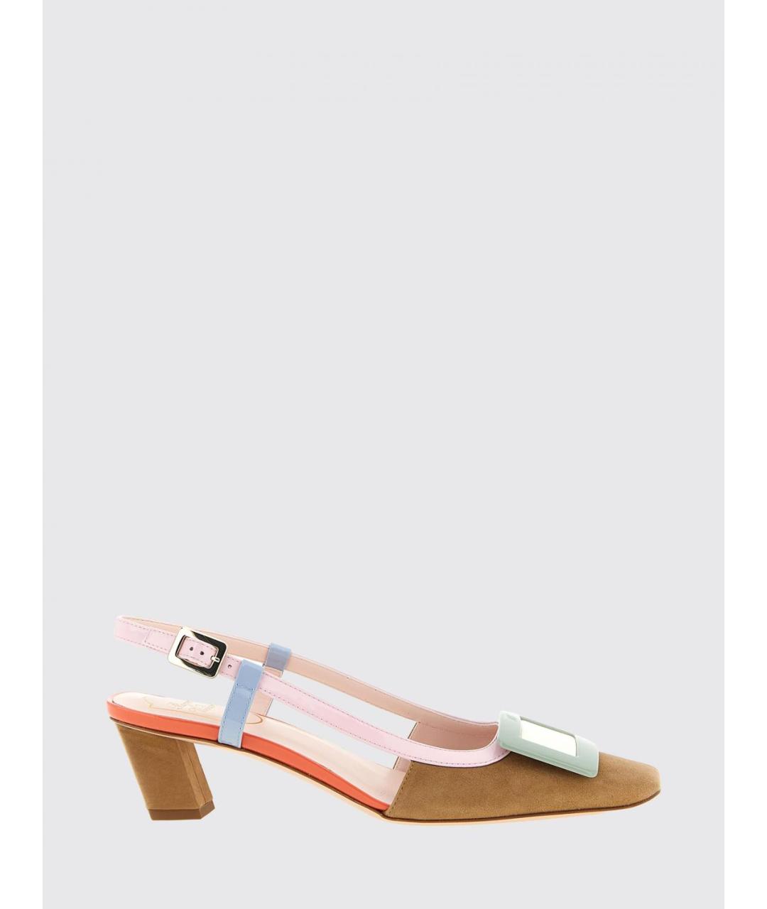 ROGER VIVIER Мульти замшевые туфли, фото 5