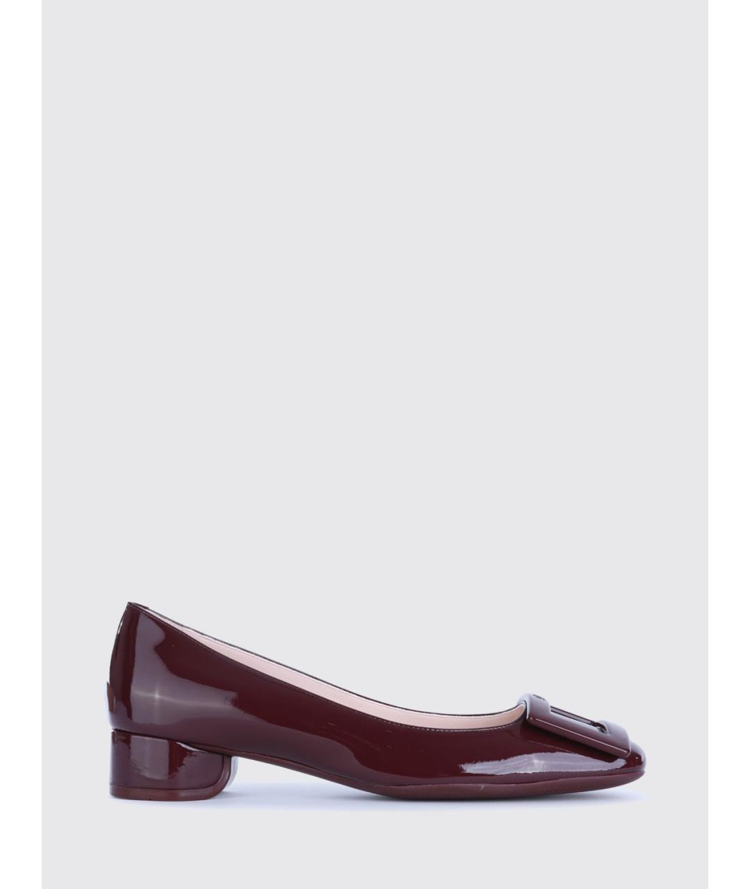 ROGER VIVIER Бордовые балетки из лакированной кожи, фото 5