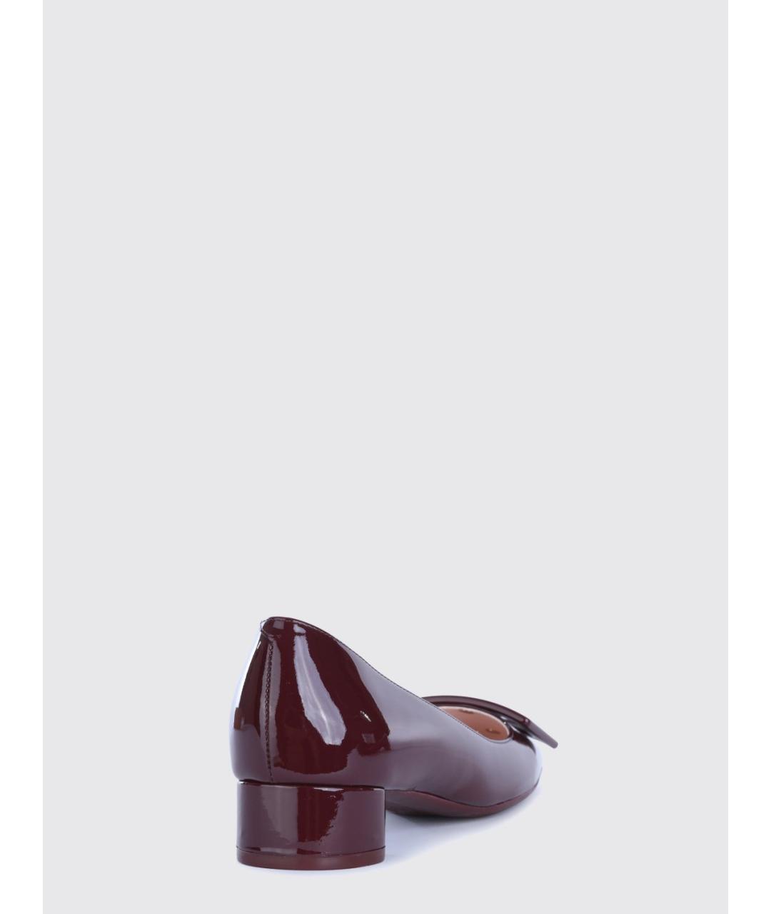 ROGER VIVIER Бордовые балетки из лакированной кожи, фото 3