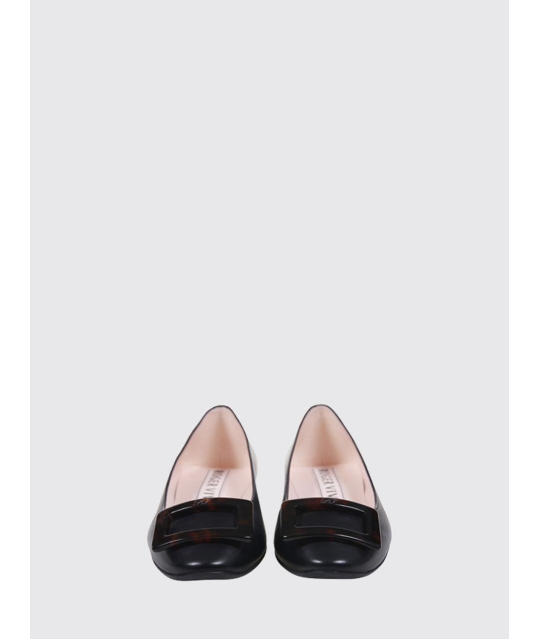 ROGER VIVIER Черные кожаные балетки, фото 2