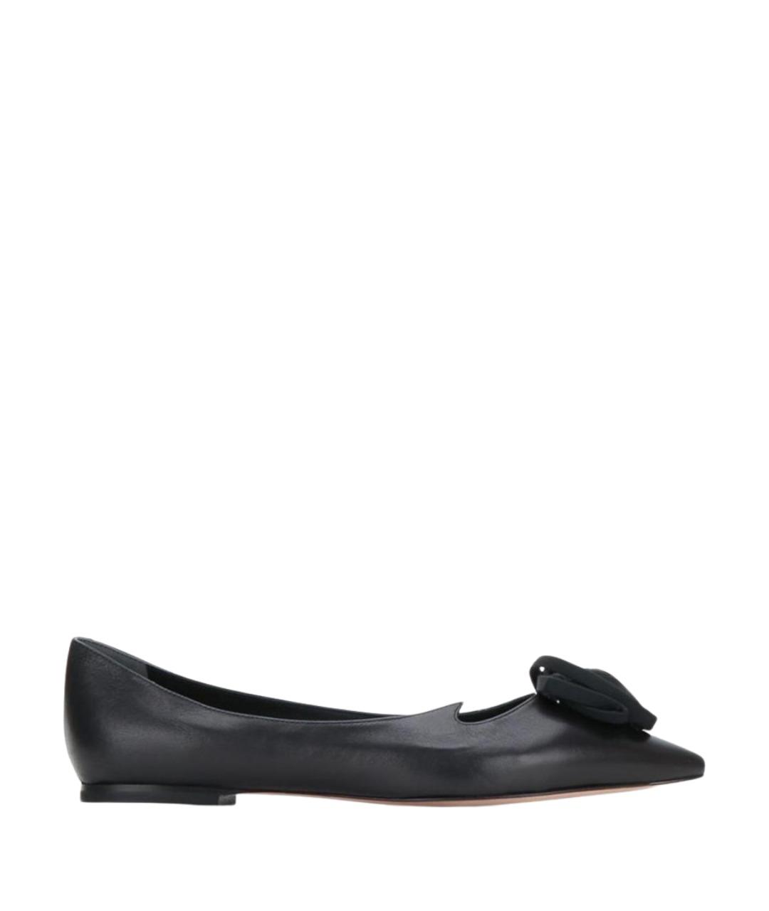 ROGER VIVIER Черные кожаные балетки, фото 1