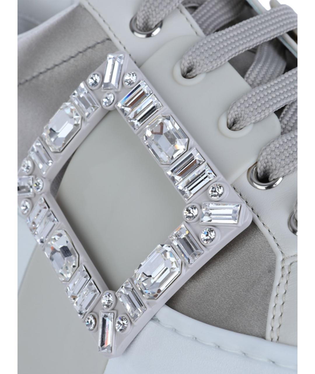 ROGER VIVIER Серые текстильные кеды, фото 4