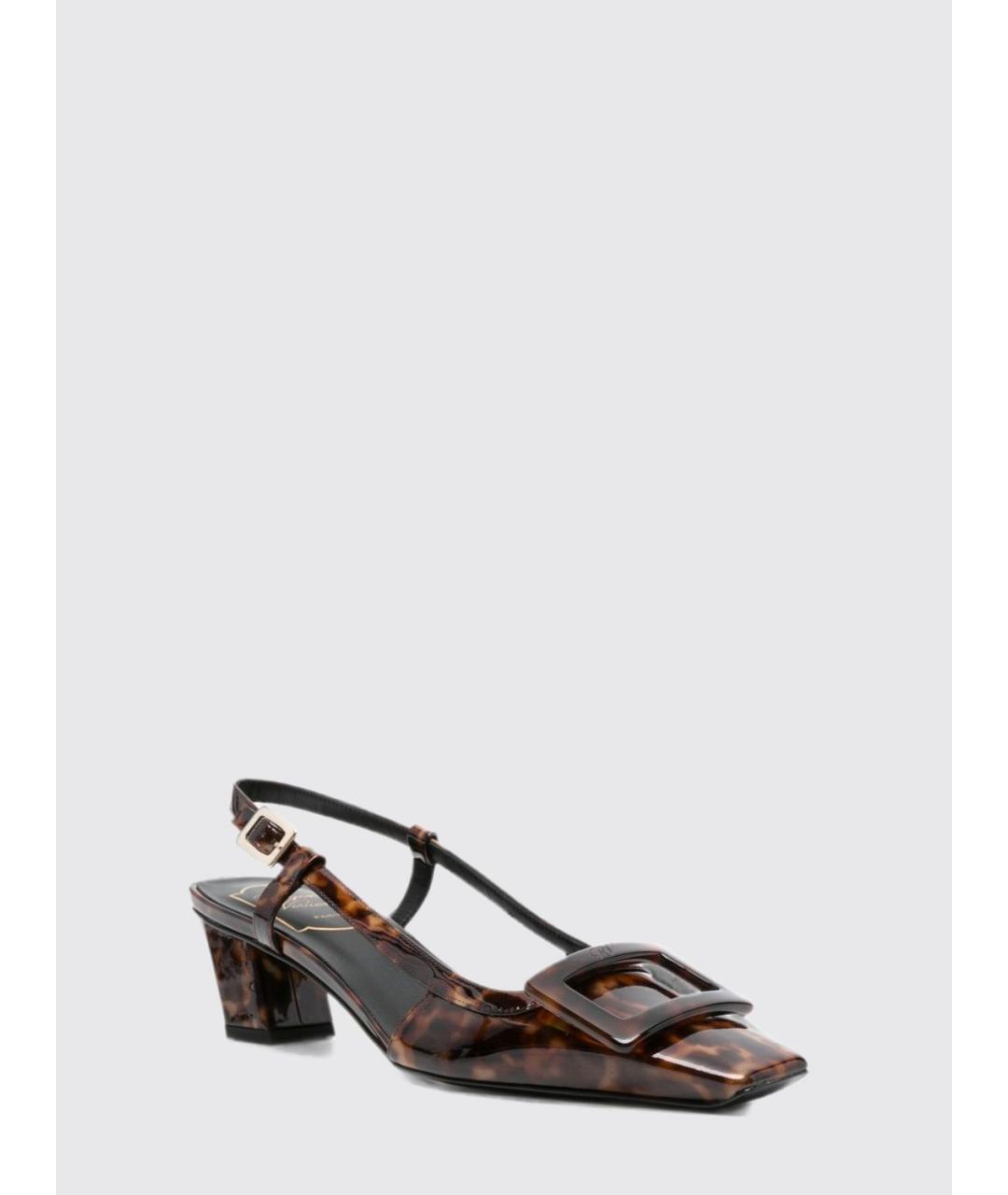 ROGER VIVIER Коричневые туфли из лакированной кожи, фото 2