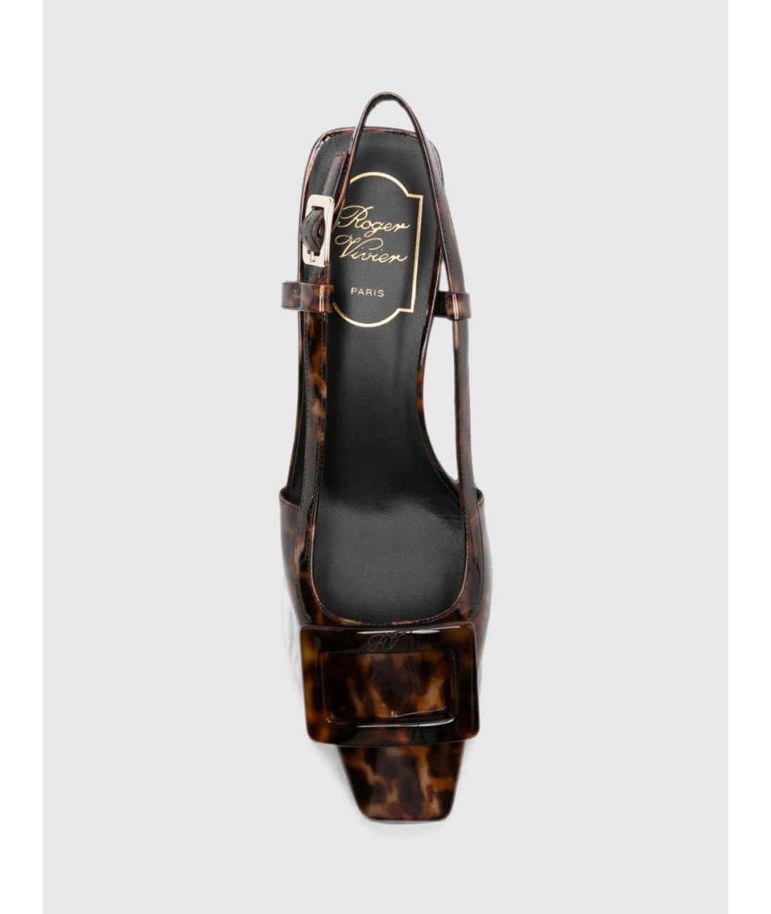 ROGER VIVIER Коричневые туфли из лакированной кожи, фото 4