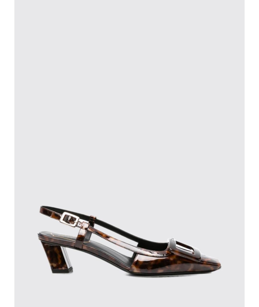 ROGER VIVIER Коричневые туфли из лакированной кожи, фото 5