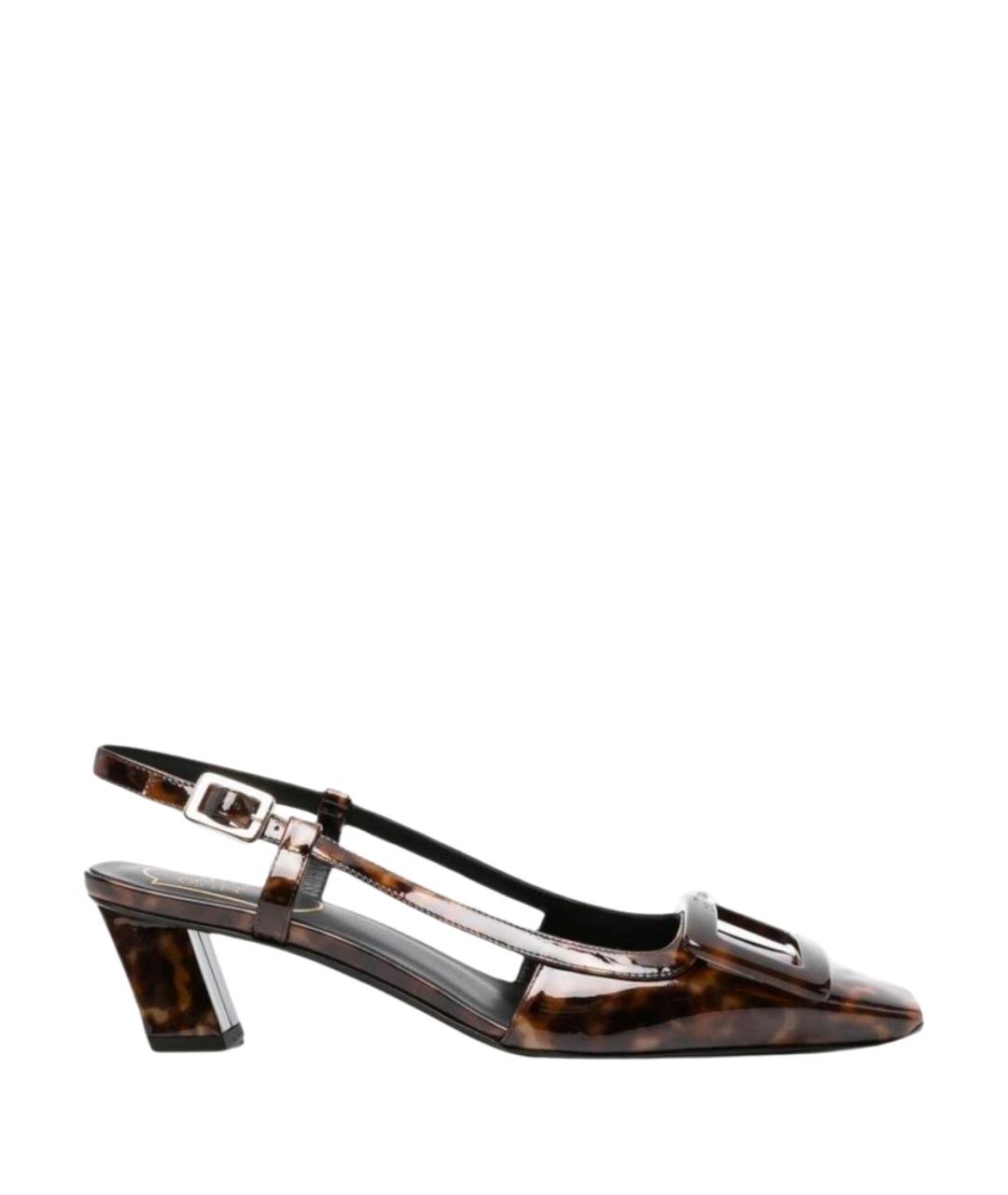 ROGER VIVIER Коричневые туфли из лакированной кожи, фото 1