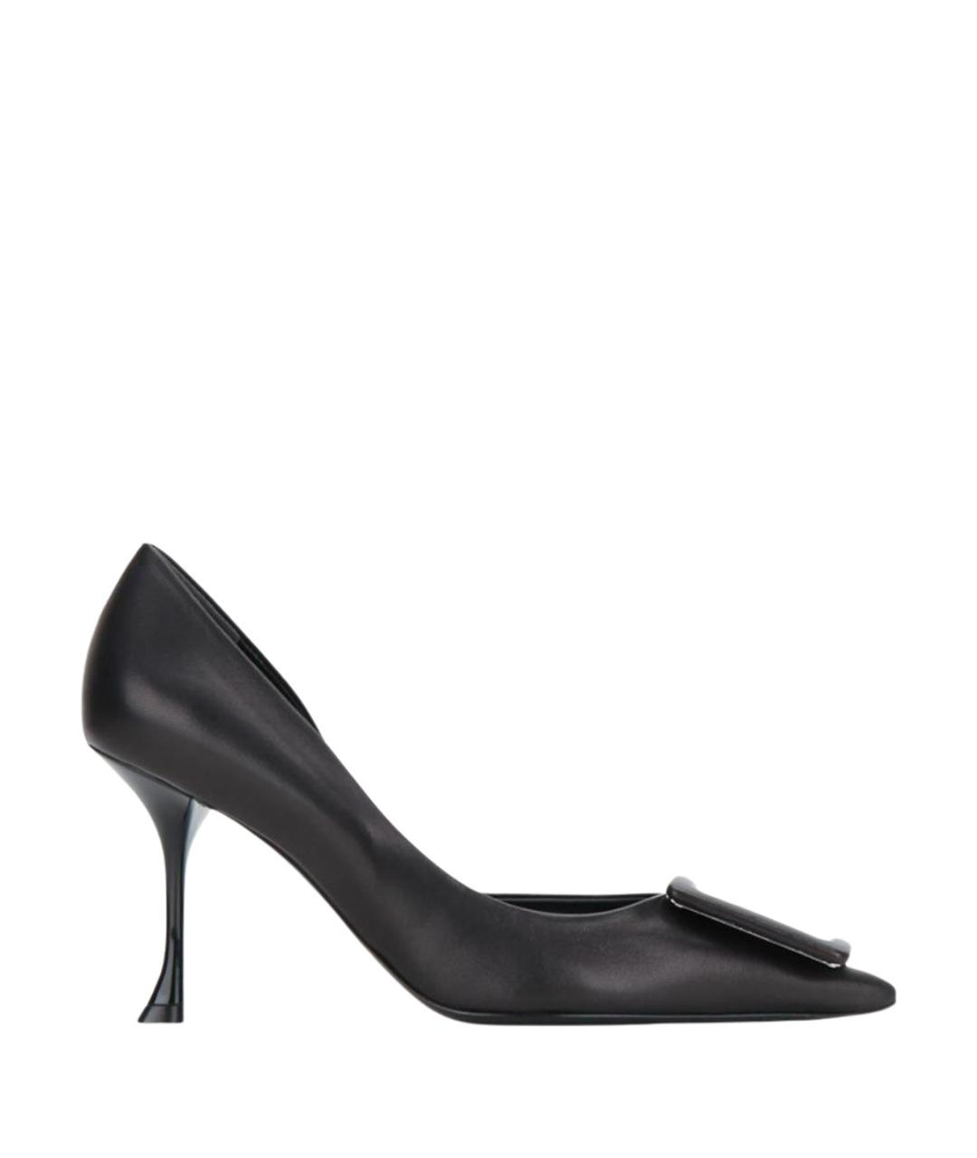 ROGER VIVIER Черные кожаные туфли, фото 1