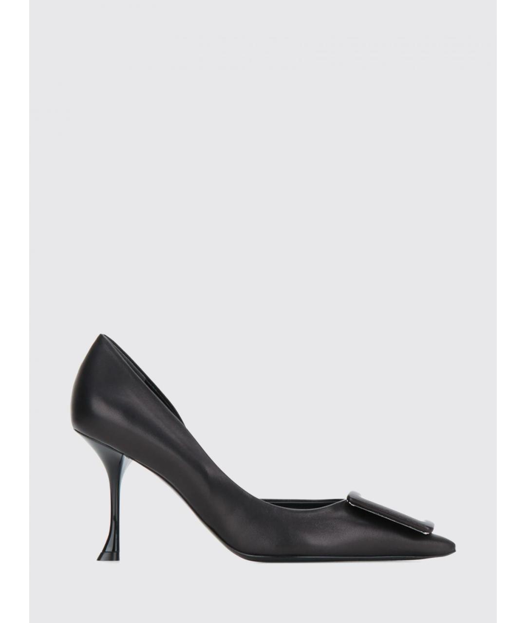 ROGER VIVIER Черные кожаные туфли, фото 4