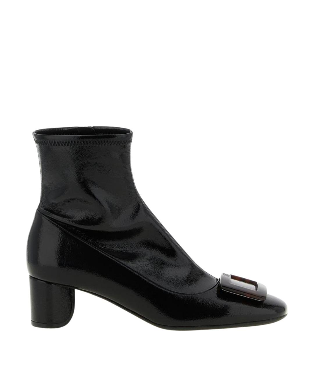 ROGER VIVIER Черные кожаные ботильоны, фото 1