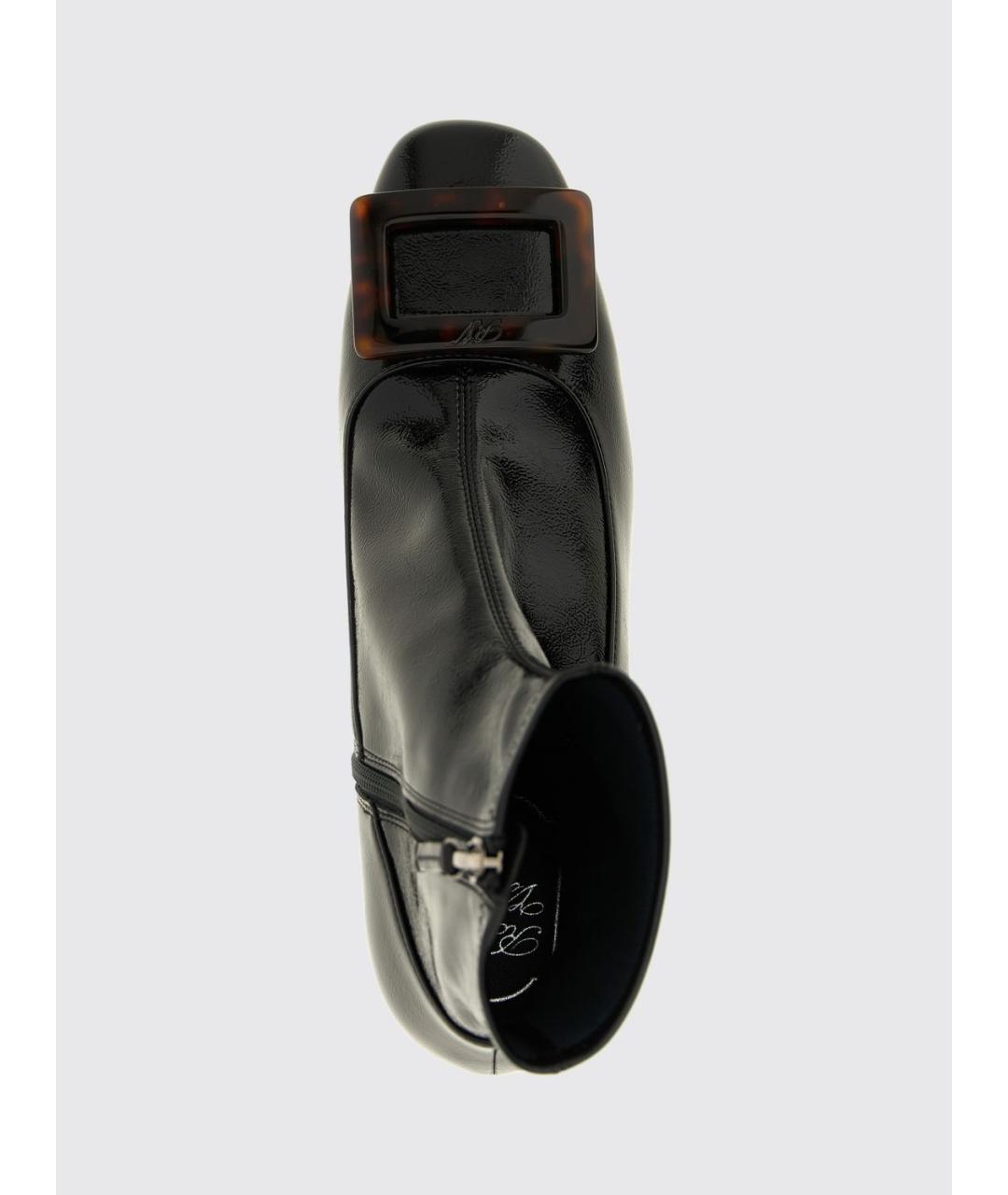 ROGER VIVIER Черные кожаные ботильоны, фото 4