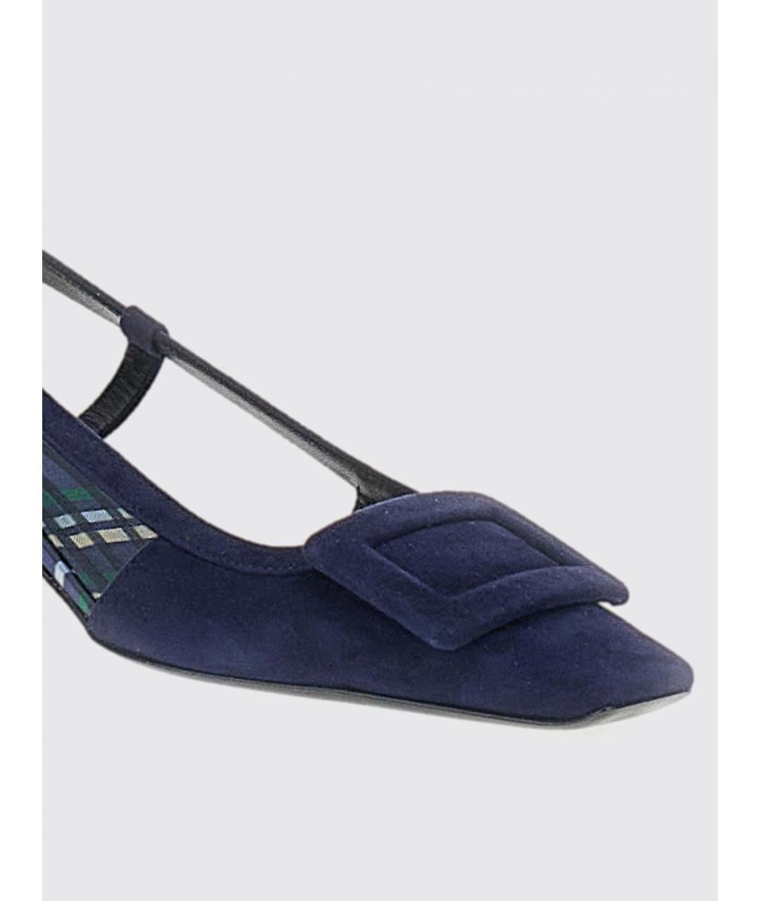 ROGER VIVIER Синие замшевые туфли, фото 4