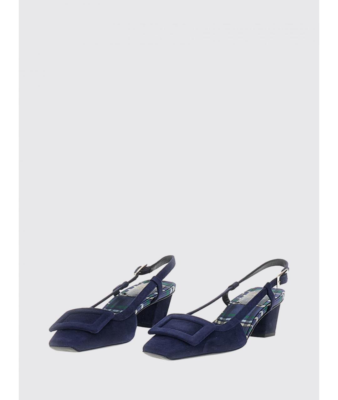 ROGER VIVIER Синие замшевые туфли, фото 2