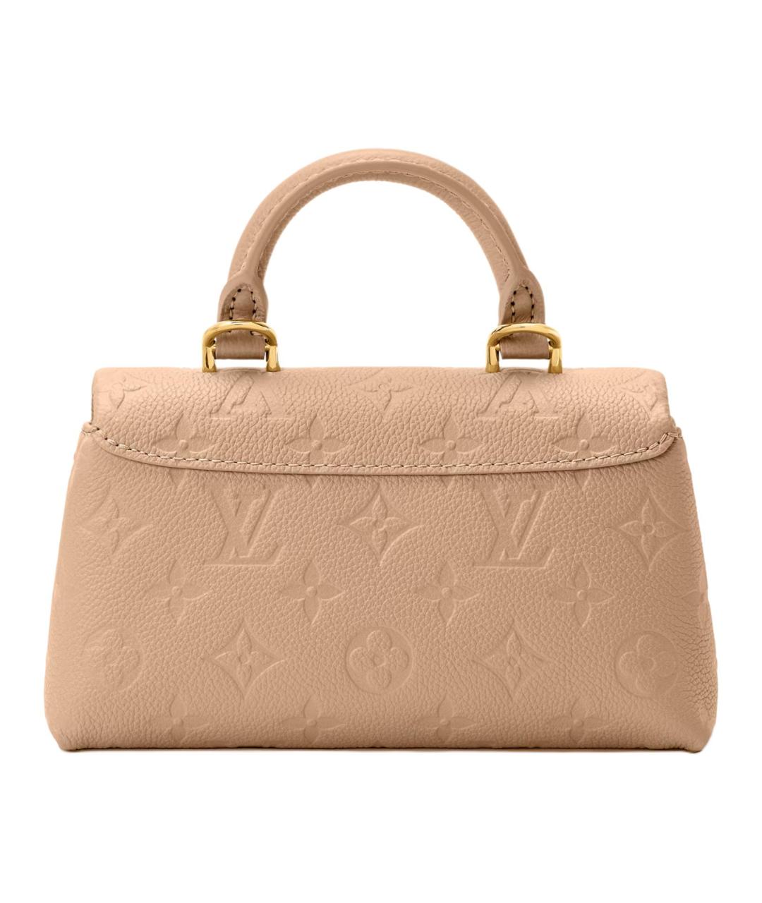 LOUIS VUITTON Бежевая кожаная сумка через плечо, фото 3
