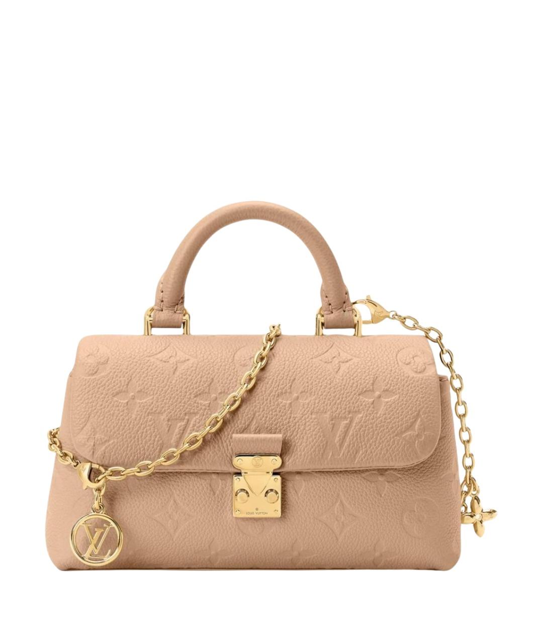 LOUIS VUITTON Бежевая кожаная сумка через плечо, фото 1