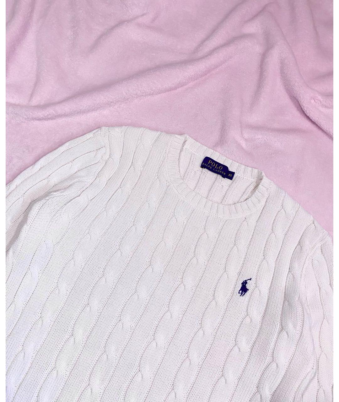 POLO RALPH LAUREN Белый хлопковый джемпер / свитер, фото 7