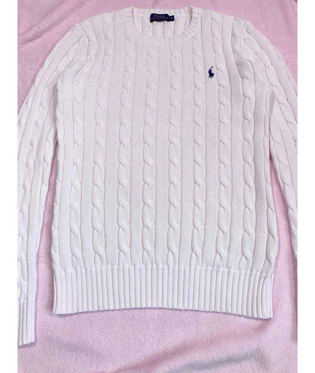 POLO RALPH LAUREN Белый хлопковый джемпер / свитер, фото 6